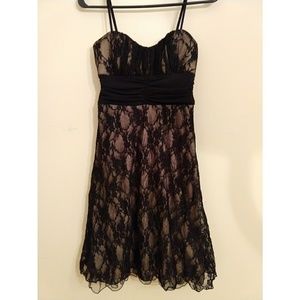 Black and tan formal dress